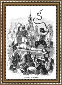 Swine, 19th Century Framed Prints - FLOGGING, 19th CENTURY by Others