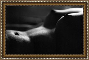 Unclothed Framed Paintings - Human form abstract body part by Others