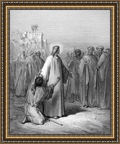 Jesus Healing The Leper Framed Prints - Jesus Healing by Others