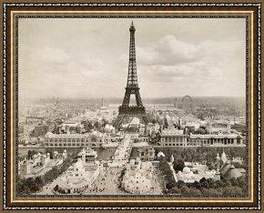 Tower of Babel Bible Illustration Framed Paintings - Paris: Eiffel Tower, 1900 by Others