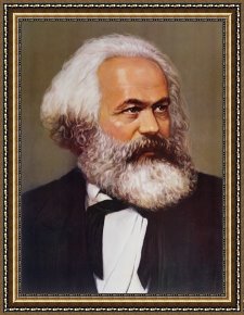 Portrait Framed Prints - Portrait of Karl Marx by Others
