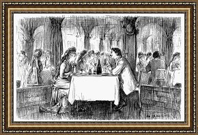 Swine, 19th Century Framed Prints - RESTAURANT, 19th CENTURY by Others