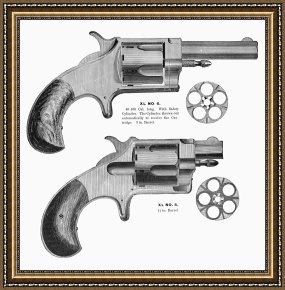 Swine, 19th Century Framed Prints - REVOLVERS, 19th CENTURY by Others