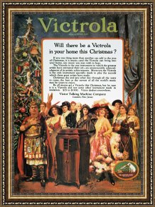 Advertisement Framed Prints - Victrola Advertisement by Others