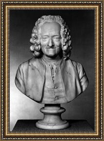 Bust Framed Prints - Voltaire (1694-1778) by Others