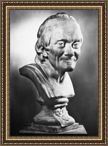 Bust Framed Prints - Voltaire (1694-1778) by Others