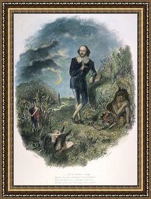 The Fairies a Scene Drawn From William Shakespeare Framed Paintings - William Shakespeare by Others