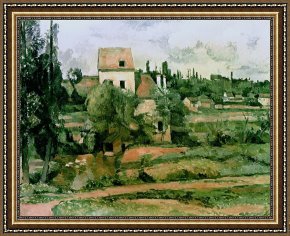 Oil Framed Prints - Moulin De La Couleuvre at Pontoise for Detail See 67881 1881 Oil on Canvas by Paul Cezanne