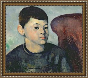 Bust Framed Prints - Portrait Of The Artists Son by Paul Cezanne