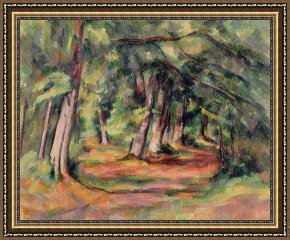 Paul Cezanne Framed Prints - Pres du Jas de Bouffan by Paul Cezanne