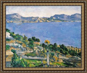 City by The Bay Framed Paintings - View of the Bay of Marseilles by Paul Cezanne