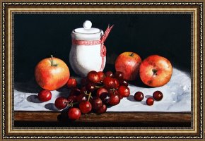 Still Life Framed Prints - Still Life 'Preserve Pot and Fruit' by Paul Dene Marlor