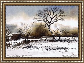 Scene Framed Prints - Winter Scene Stainland by Paul Dene Marlor
