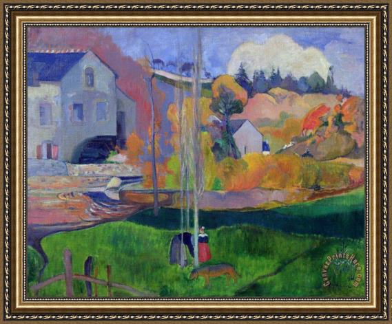 Paul Gauguin Brittany Landscape Framed Print Paul Gauguin Brittany Landscape Framed Print