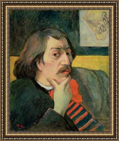 Portrait Framed Prints - Self portrait by Paul Gauguin