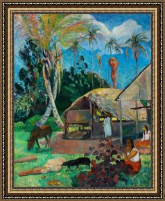 Kohler's Pig Framed Prints - The Black Pigs by Paul Gauguin