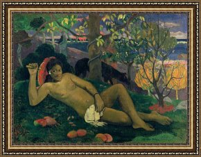 Execution Without Trial Under The Moorish Kings in Granada Framed Paintings - The Kings Wife by Paul Gauguin