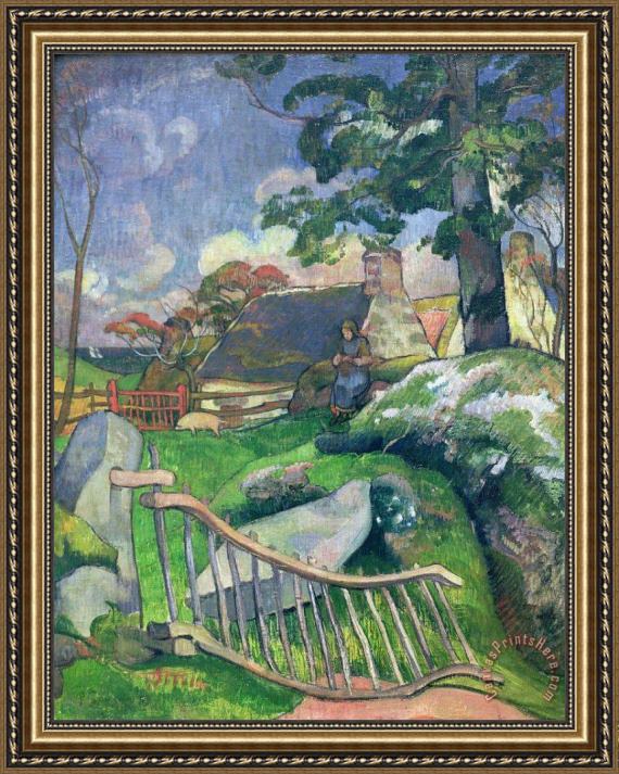Paul Gauguin The Pig Keeper Framed Print Paul Gauguin The Pig Keeper Framed Print