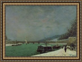 Cold Framed Paintings - Winter by Paul Gauguin