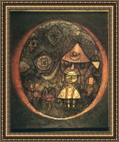 The Fairy Feller's Masterstroke Framed Prints - Fairy Tale of The Dwarf 1925 by Paul Klee