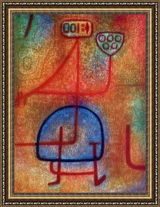 Belle Du Jour Framed Paintings - La Belle Jardiniere by Paul Klee