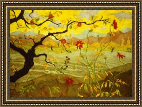 Tree Framed Prints - Apple Tree with Red Fruit by Paul Ranson