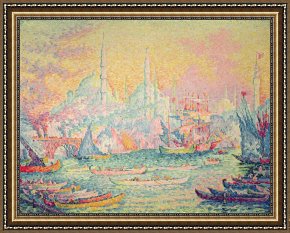 Neo-impressionist Framed Prints - Istanbul by Paul Signac