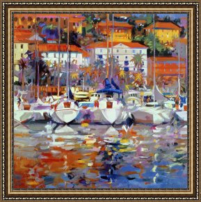 Neo-impressionist Framed Prints - Cote du Midi by Peter Graham