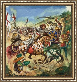 Richard Dadd Framed Prints - Richard the Lionheart during the Crusades by Peter Jackson