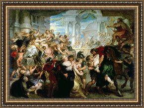 Woman with Cello Framed Prints - The Rape of the Sabine Women by Peter Paul Rubens