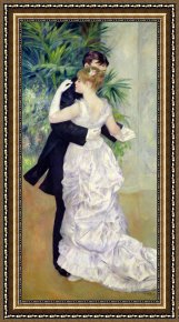 City by The Bay Framed Paintings - Dance in the City by Pierre Auguste Renoir