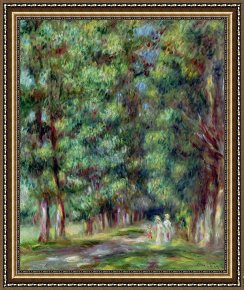 Path Framed Prints - Path in a Wood by Pierre Auguste Renoir