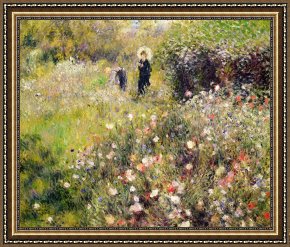 Four Boars in a Landscape Framed Paintings - Summer Landscape by Pierre Auguste Renoir