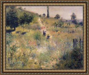 Path Framed Prints - The Path through the Long Grass by Pierre Auguste Renoir