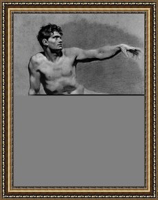 Males Nudes in a Seated Tug-of-war Framed Paintings - Male Nude by Pierre Paul Prudhon
