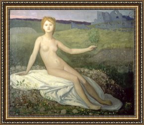 Beacon of Hope Framed Paintings - Hope by Pierre Puvis de Chavannes