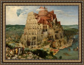 Babel Framed Prints - The Tower of Babel by Pieter the Elder Bruegel