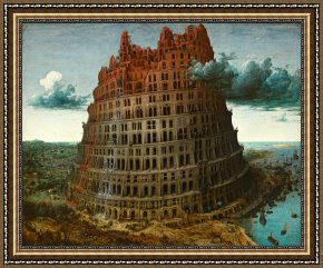 Babel Framed Prints - The Tower of Babel Rotterdam by Pieter the Elder Bruegel