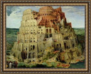 Babel Framed Prints - Tower of Babel by Pieter the Elder Bruegel