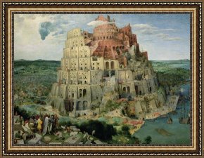 Babel Framed Prints - Tower of Babel by Pieter the Elder Bruegel