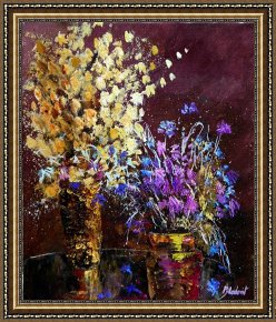 Pol Ledent Framed Prints - Dried flowers by Pol Ledent
