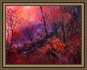 Pol Ledent Framed Prints - Unset In The Wood by Pol Ledent