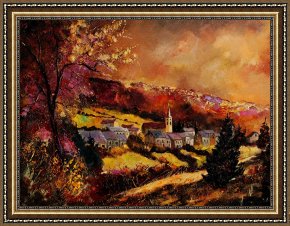 Village Framed Prints - Vencimont village ardennes by Pol Ledent