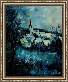 Village Framed Prints - Village in winter by Pol Ledent