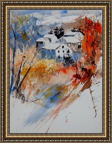 Watercolor Framed Prints - Watercolor 011012 by Pol Ledent