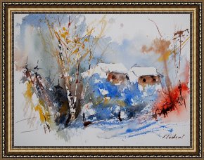Watercolor Framed Prints - Watercolor 011020 by Pol Ledent