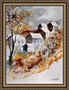 Watercolor Framed Prints - Watercolor 015032 by Pol Ledent