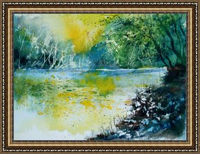 Watercolor Framed Prints - Watercolor 051108 by Pol Ledent