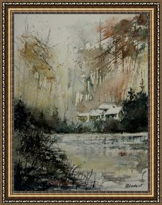 Watercolor Framed Prints - Watercolor 070608 by Pol Ledent
