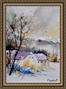 Watercolor Framed Prints - Watercolor 112012 by Pol Ledent